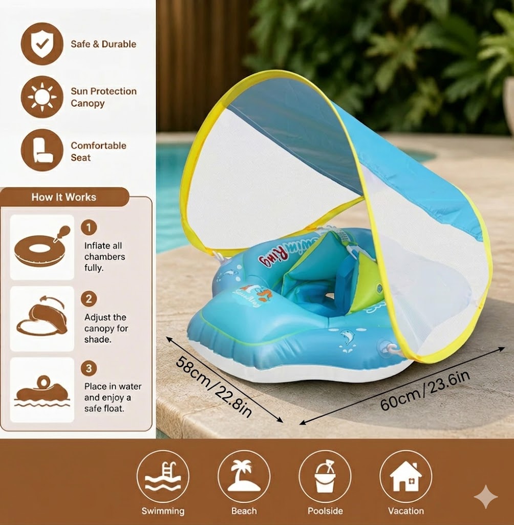 ☀️ The Ultimate Safe & Sun-Proof Baby Float! A Summer Must-Have for Millions of Moms! 👶💦-TOP1
