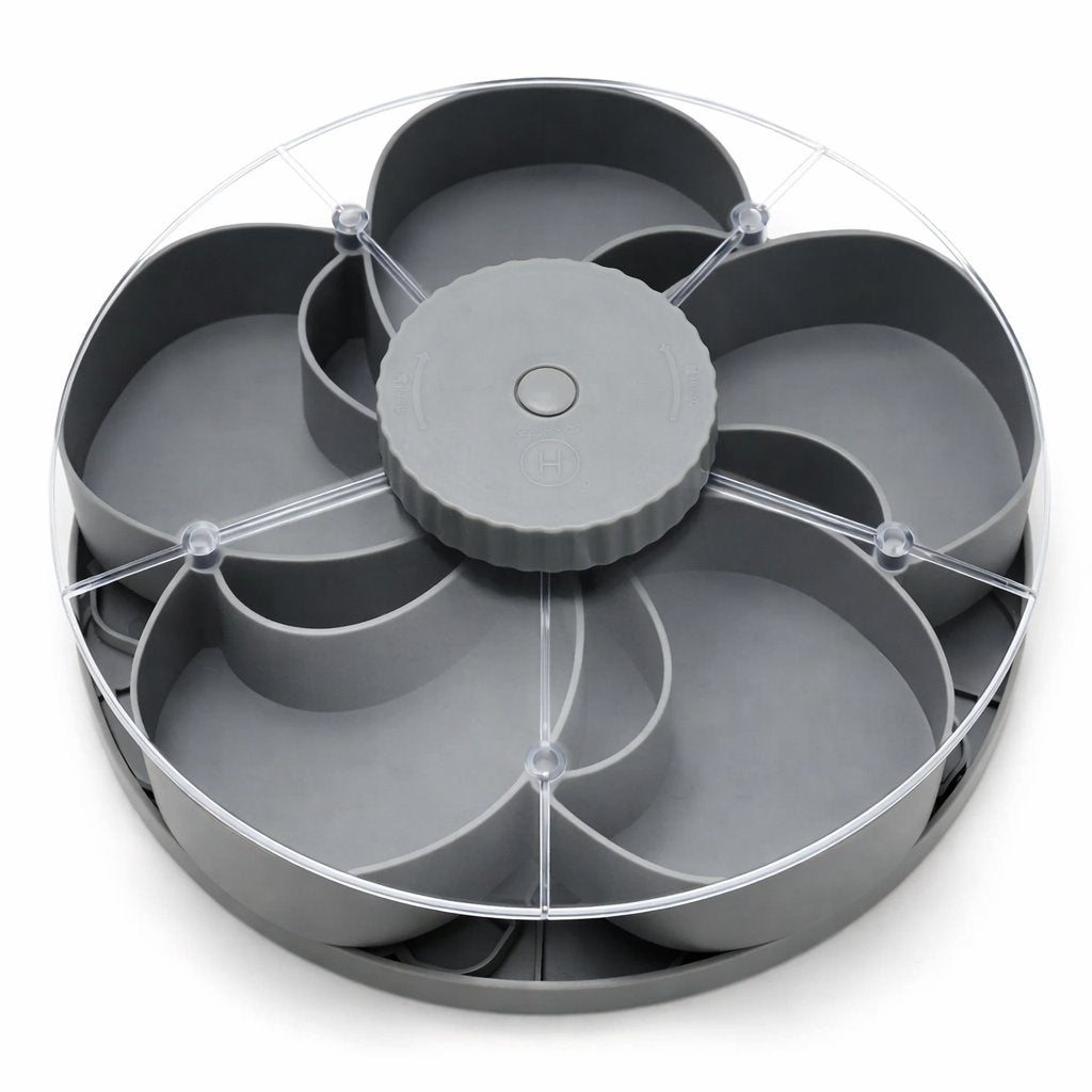 š½ļø Rotating 5-Compartment Snack Tray-Rush