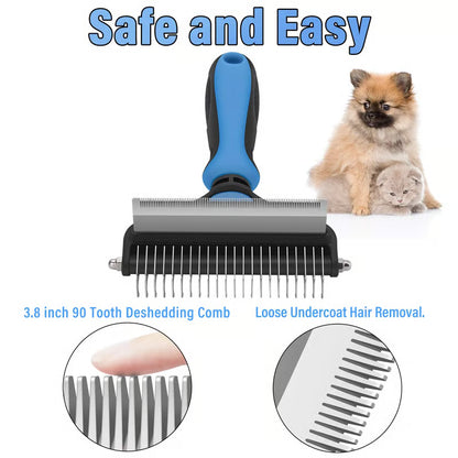 ⏰LAST DAY SALE: 🔥Dual-Sided Pet Grooming Comb for Dogs & Cats -TY