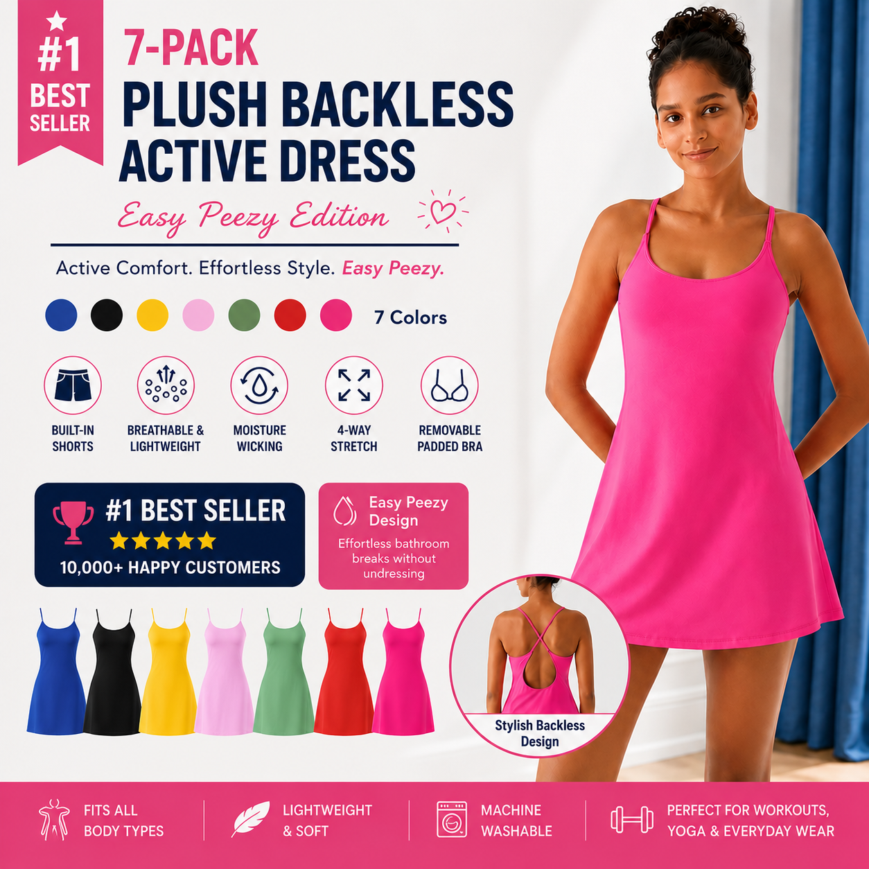 🌸 The Easy Peezy Active Dress — Made to Flatter Every Body Type 💖✨-TOP1