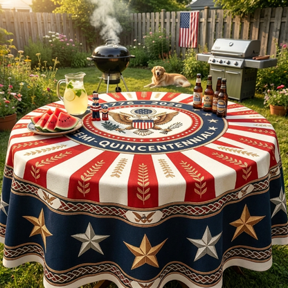 🎆USA 250th Anniversary Backyard Tablecloth - 55/70 , Red White Blue for Patriotic Gathering-Viral