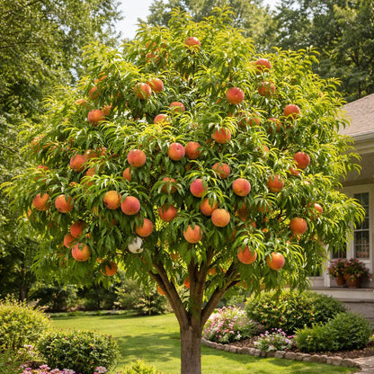 🍑The Ultimate Backyard Peach Duo: Giant Juicy Variety - Begin Your Home Orchard Journey Today -Bestseller
