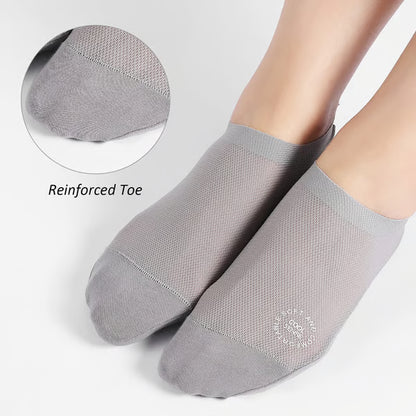 🔥6-Pair Invisible Grip Socks Pack 🧦 – Breathable Low-Cut Anti-Slip Sweat-Absorbing Design-Rush