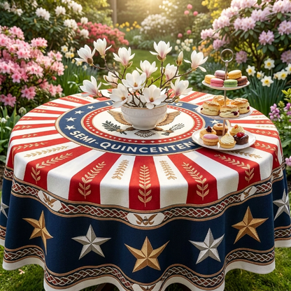 🎆USA 250th Anniversary Backyard Tablecloth - 55/70 , Red White Blue for Patriotic Gathering-Viral