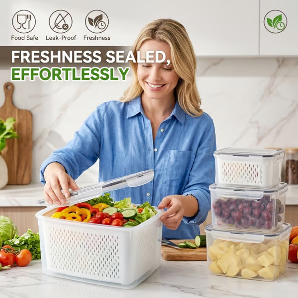 🧊 Food Storage Containers for Refrigerator Organization (2Pcs) -Bestseller