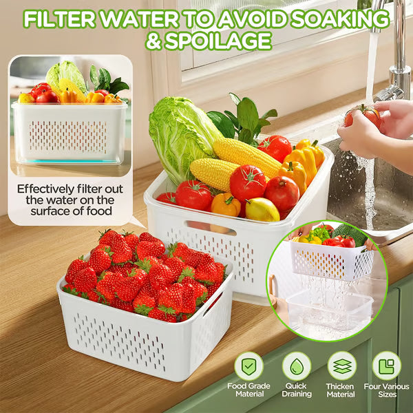 🧊 Food Storage Containers for Refrigerator Organization (2Pcs) -Bestseller