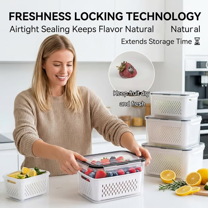 🧊 Food Storage Containers for Refrigerator Organization (2Pcs) -Bestseller