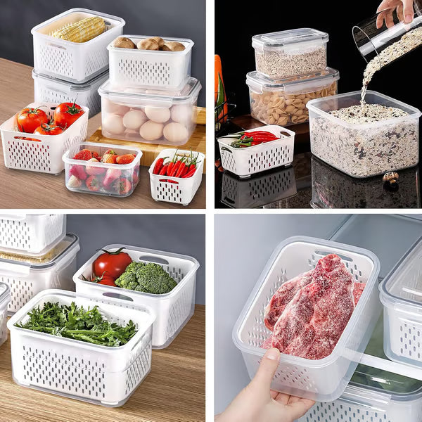 🧊 Food Storage Containers for Refrigerator Organization (2Pcs) -Bestseller