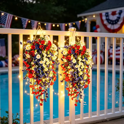 ✨🔥Last Day Promotion✨🇺🇸 Celebrate the 250th anniversary of the United States with patriotic-style hanging bouquets -Elite