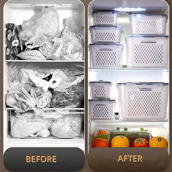 🧊 Food Storage Containers for Refrigerator Organization (2Pcs) -Bestseller