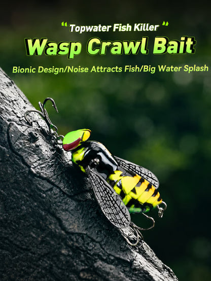 🔥 Last Day 49% OFF – 🐝 Bionic Wasp Topwater Lure That Triggers Explosive Strikes-Curated