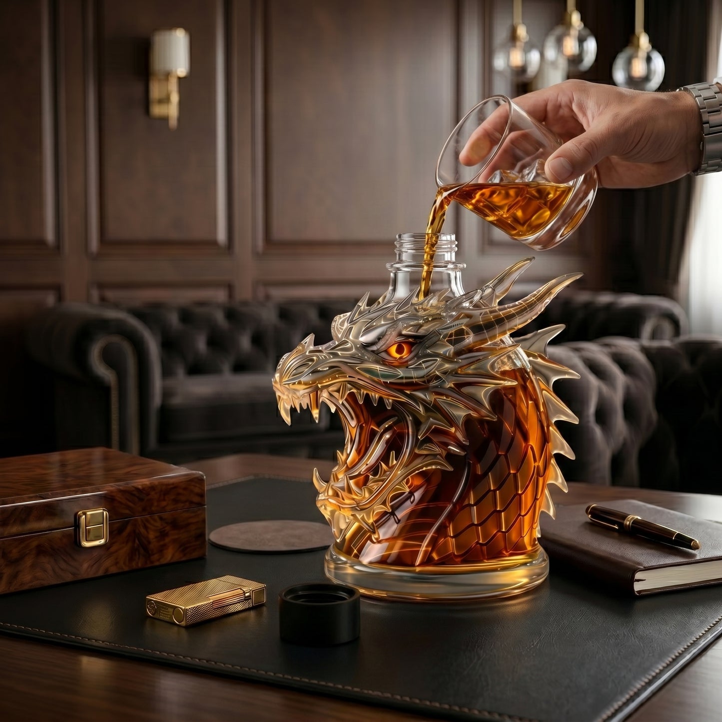 🎁🔥Father’s Day 49% OFF - Luxury Dragon Art Wine Bottle🐉✨-Viral