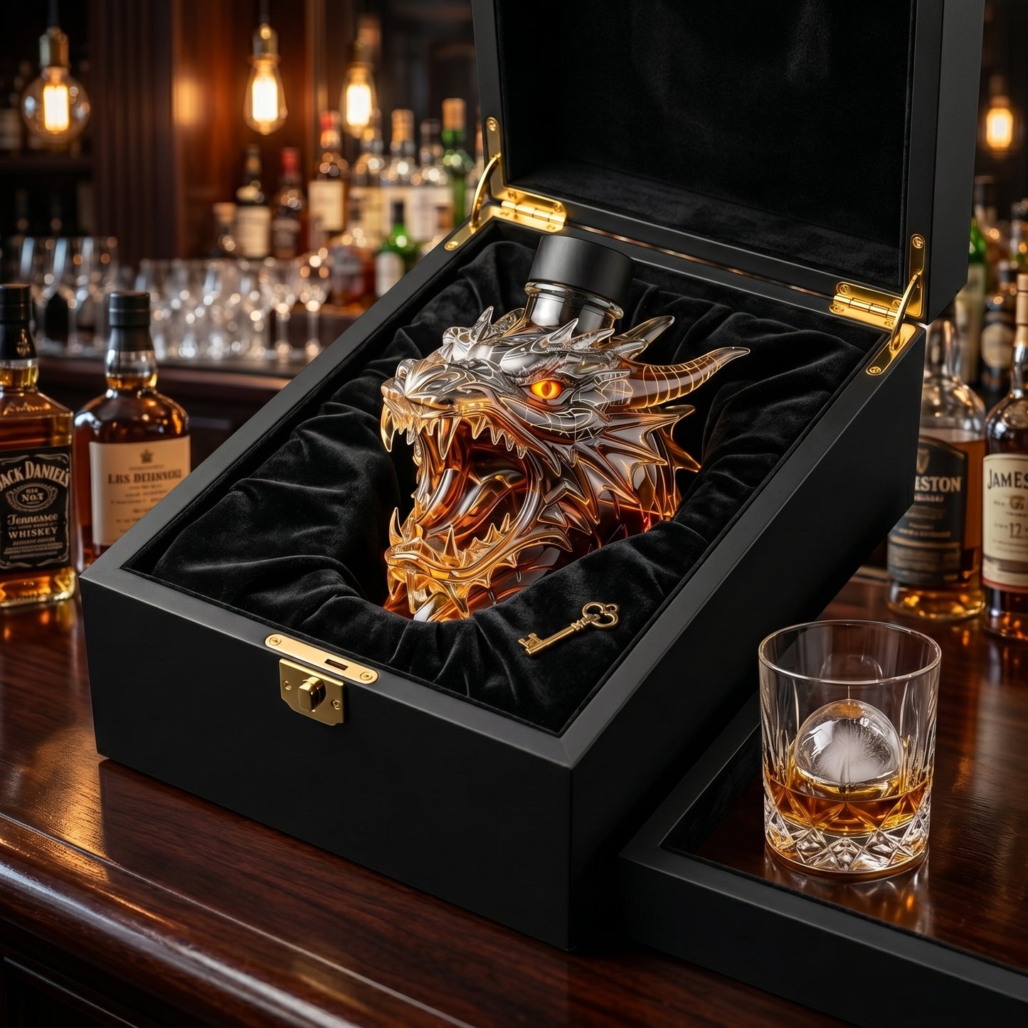 🎁🔥Father’s Day 49% OFF - Luxury Dragon Art Wine Bottle🐉✨-Viral