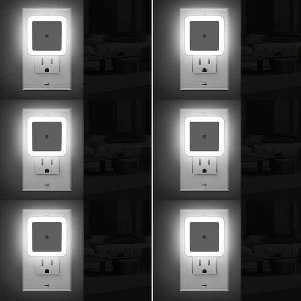 6pcs Night Light, Night Lights Plug into Wall , Nightlight Plug in Night Lights, Dusk to Dawn Night Lamp Led Night Light for Bedroom, Bathroom, Hallway Warm White - ZZZ
