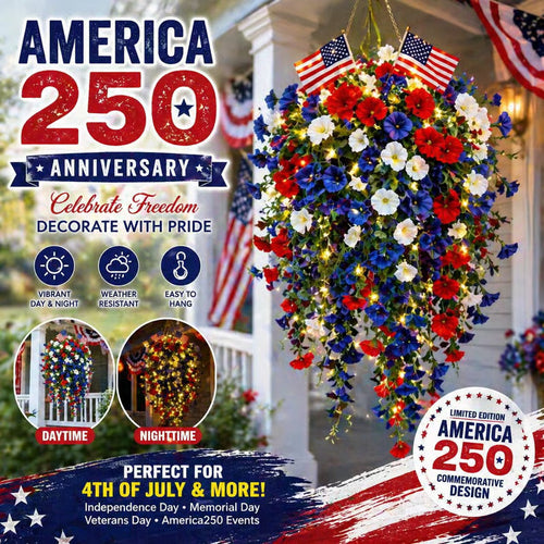 ✨🔥Last Day Promotion✨🇺🇸 Celebrate the 250th anniversary of the United States with patriotic-style hanging bouquets -Elite