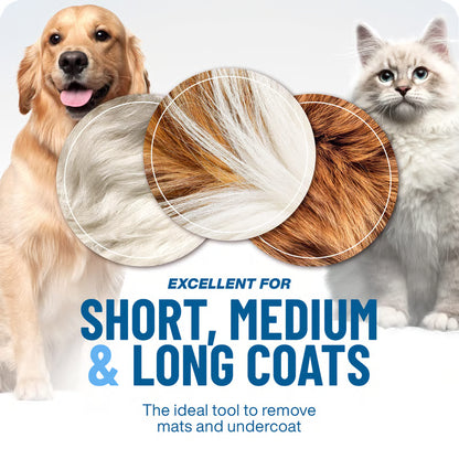 ⏰LAST DAY SALE: 🔥Dual-Sided Pet Grooming Comb for Dogs & Cats -TY