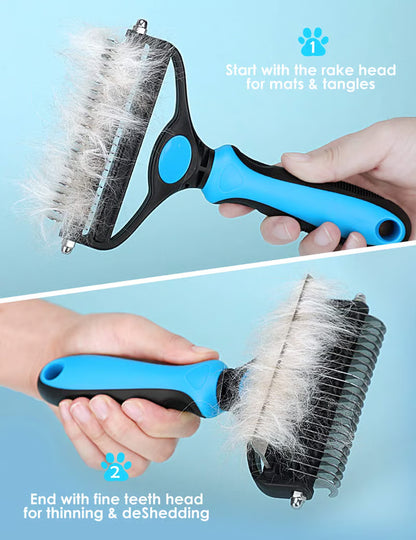 ⏰LAST DAY SALE: 🔥Dual-Sided Pet Grooming Comb for Dogs & Cats -TY