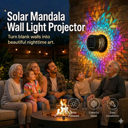 ✨🔥Mandala Solar Wall Lamp – Magical Patio Night Ambience✨🛒-HG