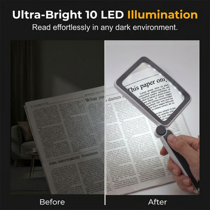 🔍 Folding Handheld Magnifying Glass with Light – Perfect for Reading🔥-edition