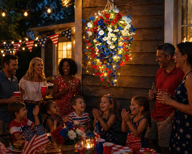 ✨🔥Last Day Promotion✨🇺🇸 Celebrate the 250th anniversary of the United States with patriotic-style hanging bouquets -Elite