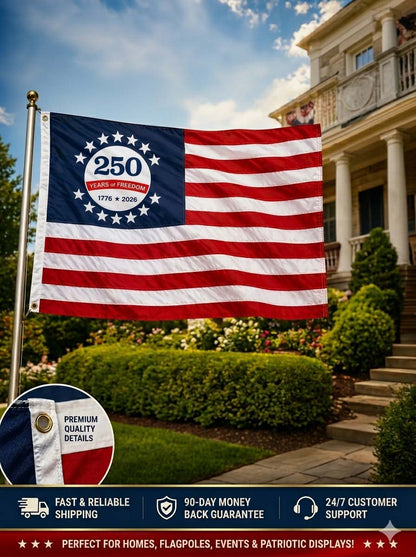 🦅Ultimate Patriotic Celebration Flag Pack (3x5 Ft) - 🏆250th Anniversary Edition -Bestseller