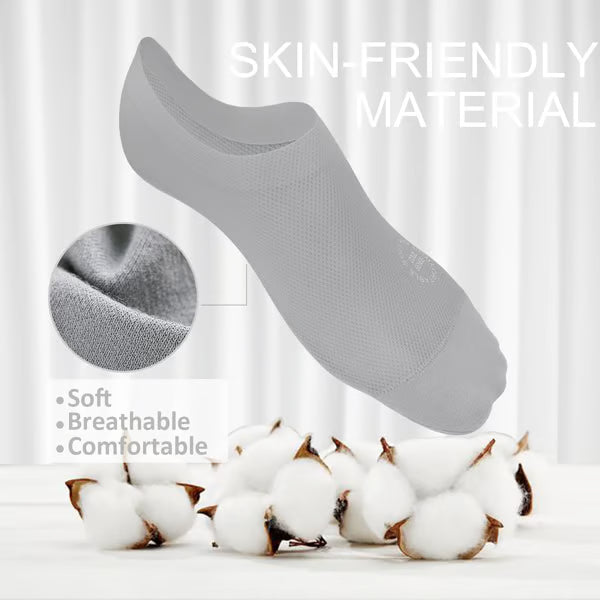 🔥6-Pair Invisible Grip Socks Pack 🧦 – Breathable Low-Cut Anti-Slip Sweat-Absorbing Design-Rush