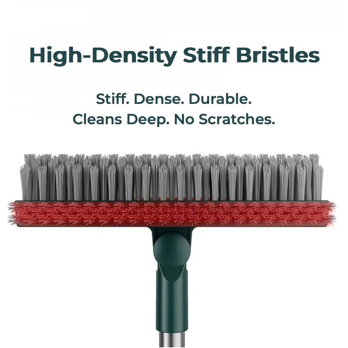 🏆Floor Scrub Brush with Long Handle, 3-in-1 Scrape and Heavy-Duty Stiff Bristle Floor Scrubber Brush with Squeegee for Cleaning Tile Wall Deck Bathroom Patio Garage Kitchen home kit - AD0