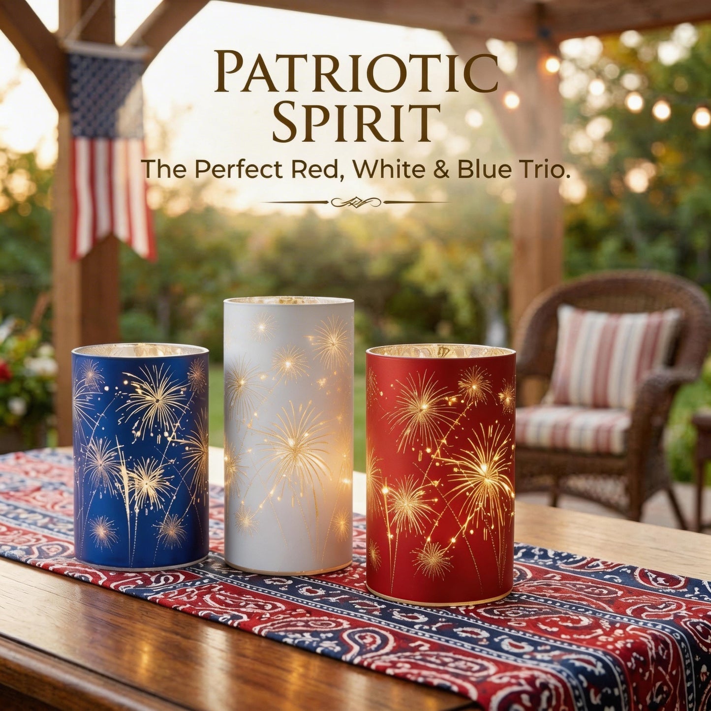 🎆🗽Celebrate America 250: Limited Edition Red, White & Blue Firework Lanterns 🇺🇸✨-TOP1