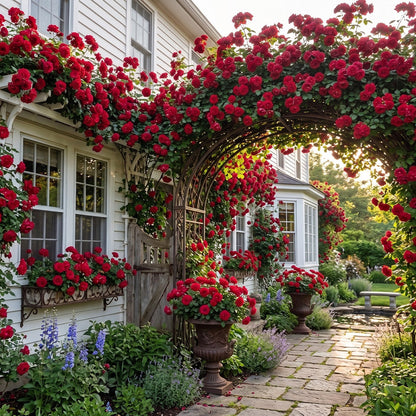 🏡 All-In-One Garden Starter: 8 Robust Climbing Roses 🚀🏡🇺🇸  -TY