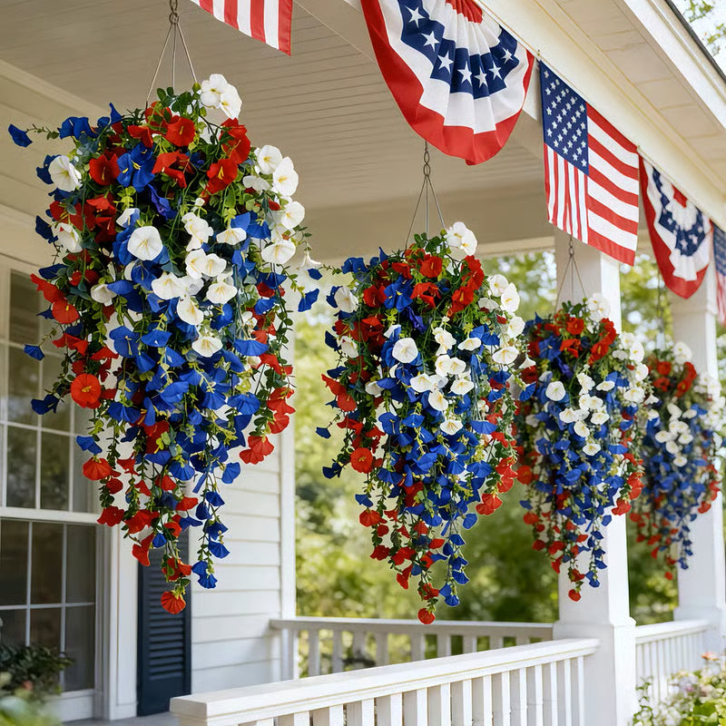 ✨🔥Last Day Promotion✨🇺🇸 Celebrate the 250th anniversary of the United States with patriotic-style hanging bouquets -Elite