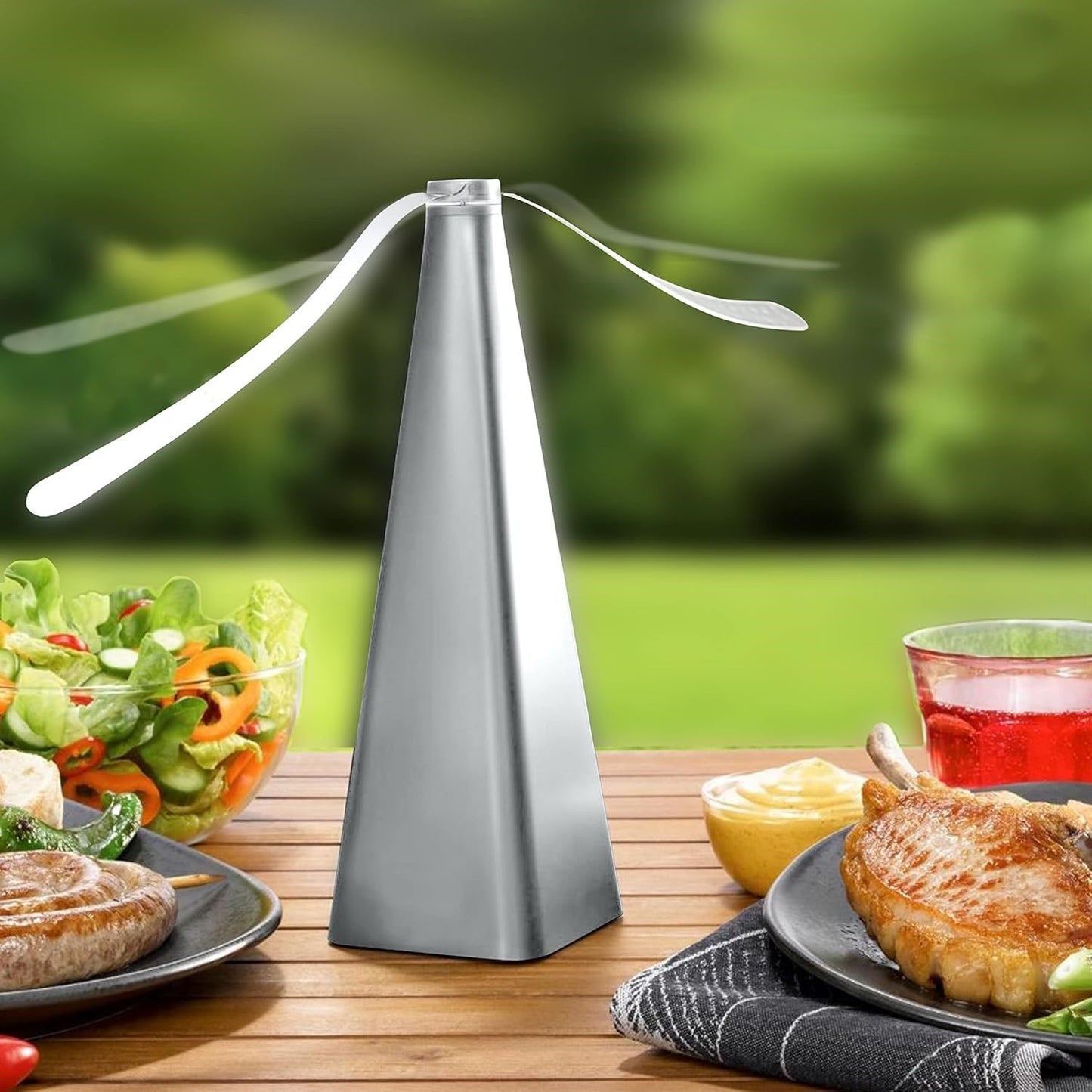 The Bug Fan, Fly Deterrent with Holographic Blades to Clear Bugs-Rush