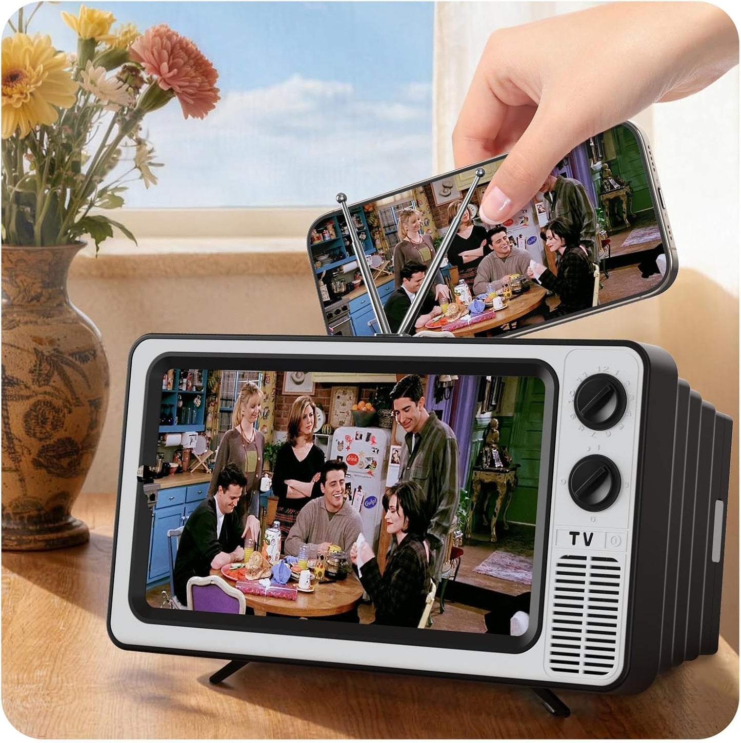 12' Screen Magnifier for Cell Phone-Retro TV Amplifier 3D HD Mobile Phone Screen Magnifying Enlarger-Rush