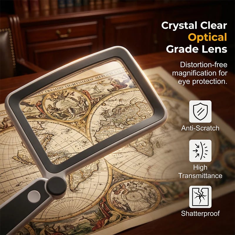 🔍 Folding Handheld Magnifying Glass with Light – Perfect for Reading🔥-edition