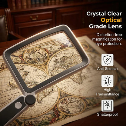 🔍 Folding Handheld Magnifying Glass with Light – Perfect for Reading🔥-edition