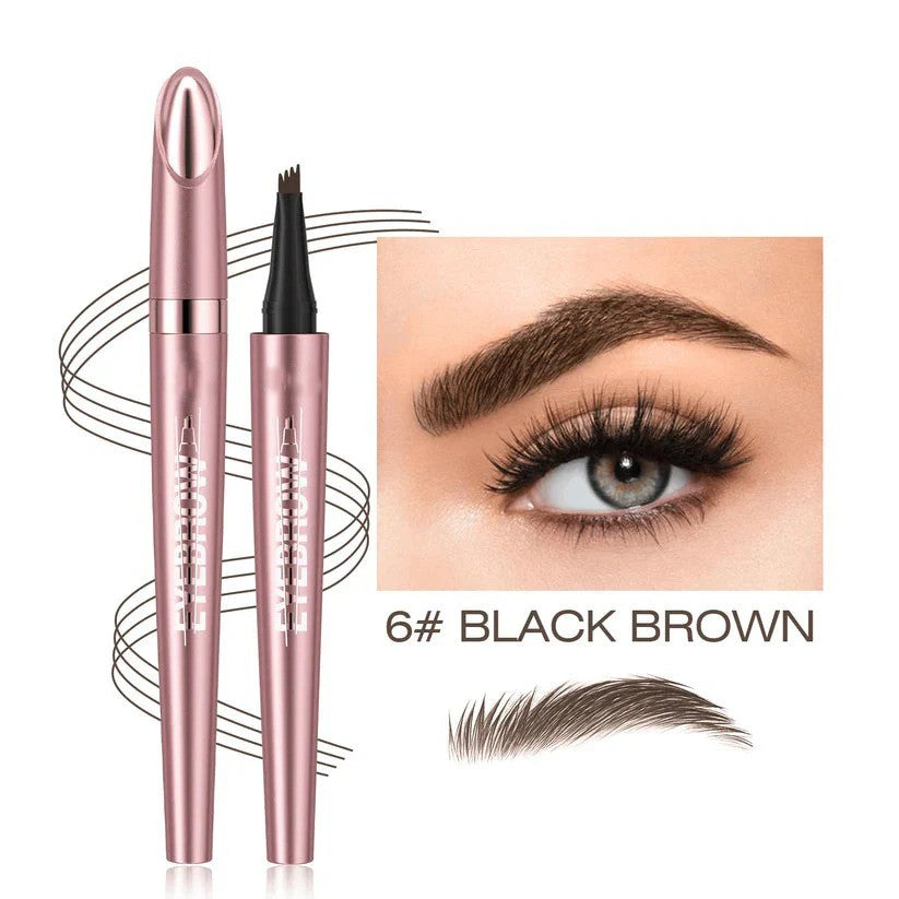 ⏱️ Flawless 24-Hour Wear: Waterproof Micro-Fork Eyebrow Pencil-Curated