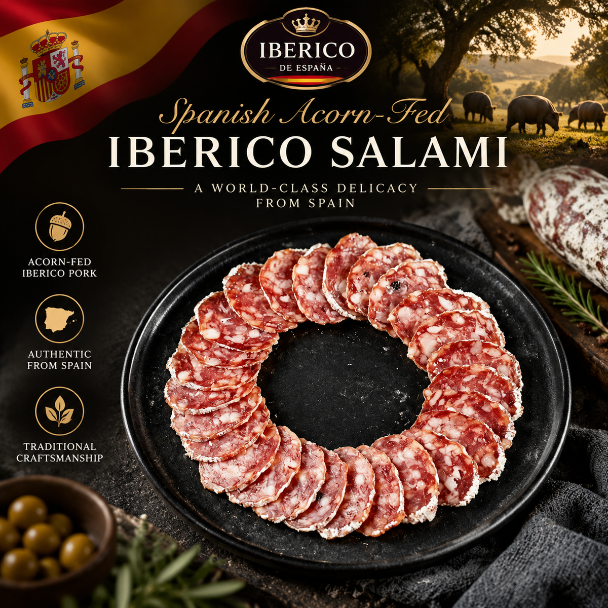 🌰 𝗣𝗿𝗲𝗺𝗶𝘂𝗺 𝐒𝐩𝐚𝐧𝐢𝐬𝐡 𝐈𝐛𝐞́𝐫𝐢𝐜𝐨 𝐒𝐚𝐥𝐜𝐡𝐢𝐜𝐡𝐨́𝐧 🥓 -Bestseller