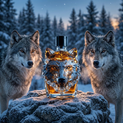 🎁 Father’s Day 49% OFF - Vanguard Wolf Head Crystal Glass Liquor Bottle - Limited Edition Masterpiece -Finds
