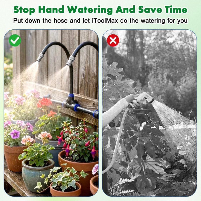 Drip Irrigation Kit with 360° Flexible Hose-OA