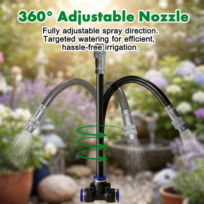 Drip Irrigation Kit with 360° Flexible Hose-OA