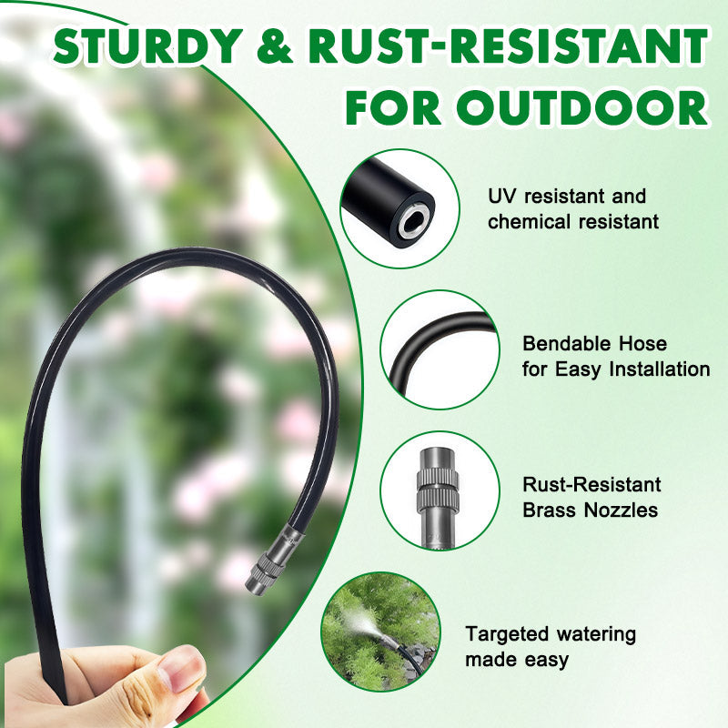 Drip Irrigation Kit with 360° Flexible Hose-OA