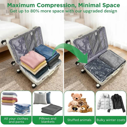 Cordless Travel Vacuum Storage Compression Bag Set-Rush