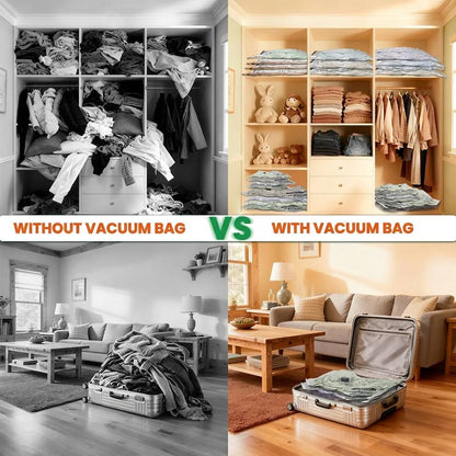 Cordless Travel Vacuum Storage Compression Bag Set-Rush