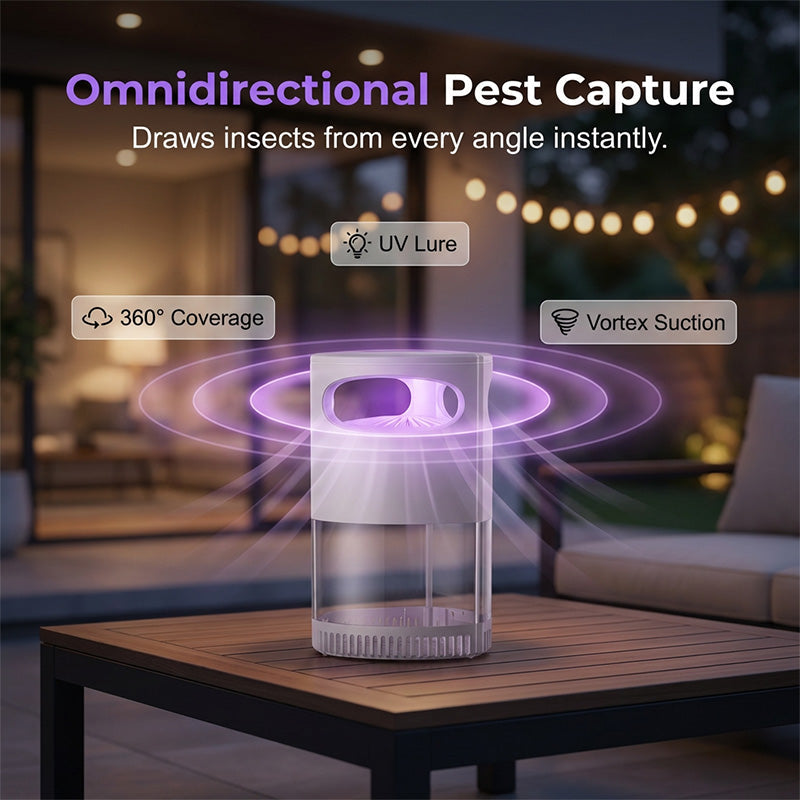 🦟Indoor Insect Trap with Light and Suction Non Zapper Flying Bug Catcher🔇🌙-Rush