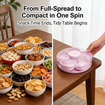 🍽️ Rotating 5-Compartment Snack Tray-Rush