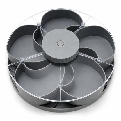 🍽️ Rotating 5-Compartment Snack Tray-Rush