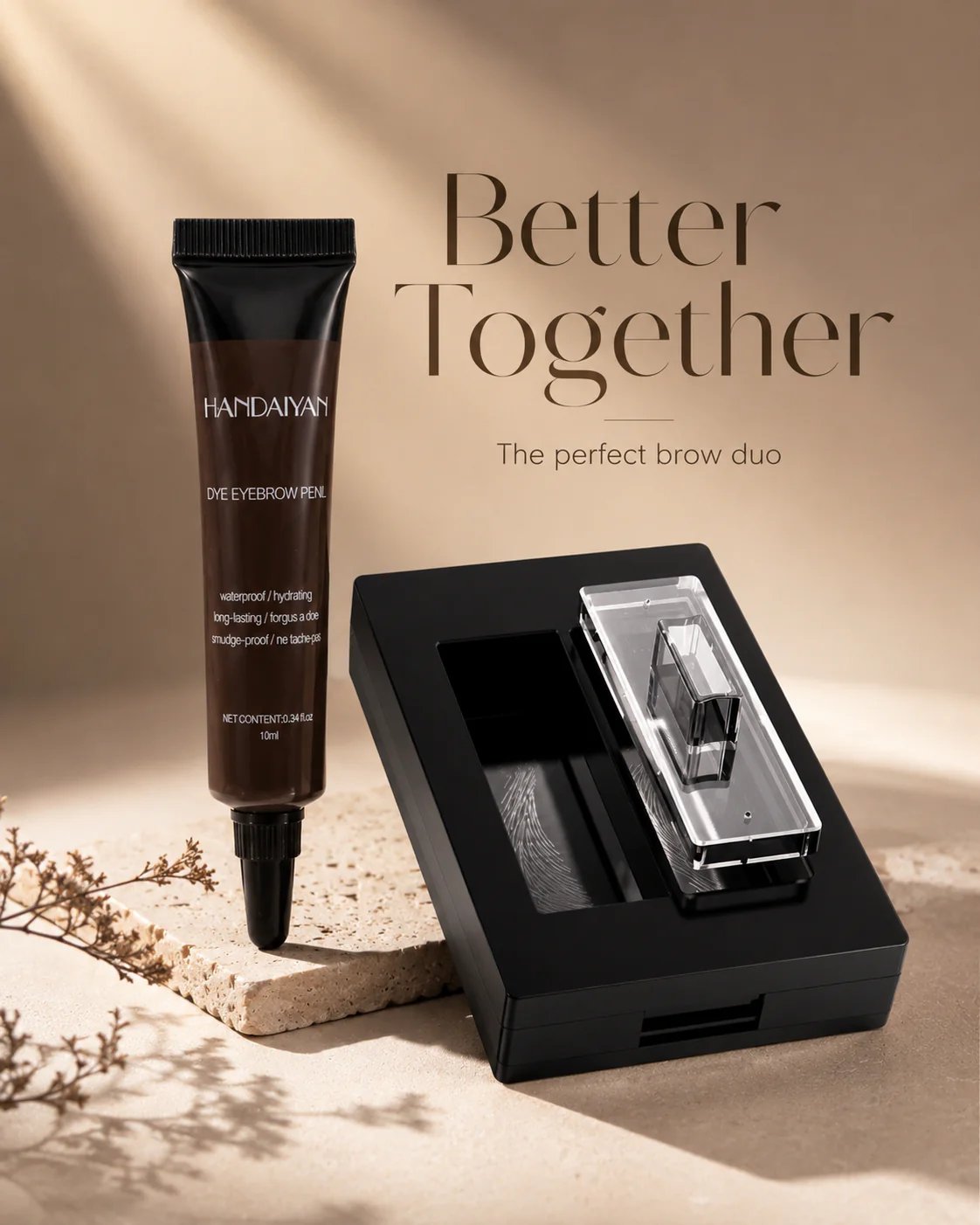 Eyebrow Stamp Powder with Brush-Rush