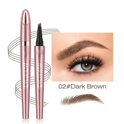 ⏱️ Flawless 24-Hour Wear: Waterproof Micro-Fork Eyebrow Pencil-Curated