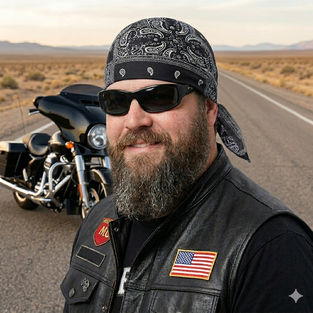 📦Ultimate Motorcycle Bandana Cap | Breathable Pirate Hat for Biker Riding & Running-Elite