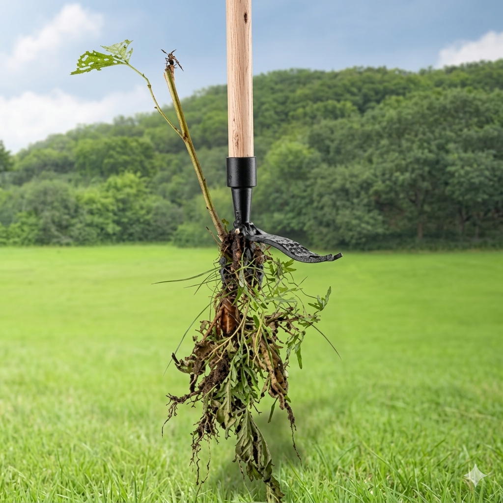 🌱Stand Up Weed Puller Tool with 4-🛒Claw Steel Head💪-edition