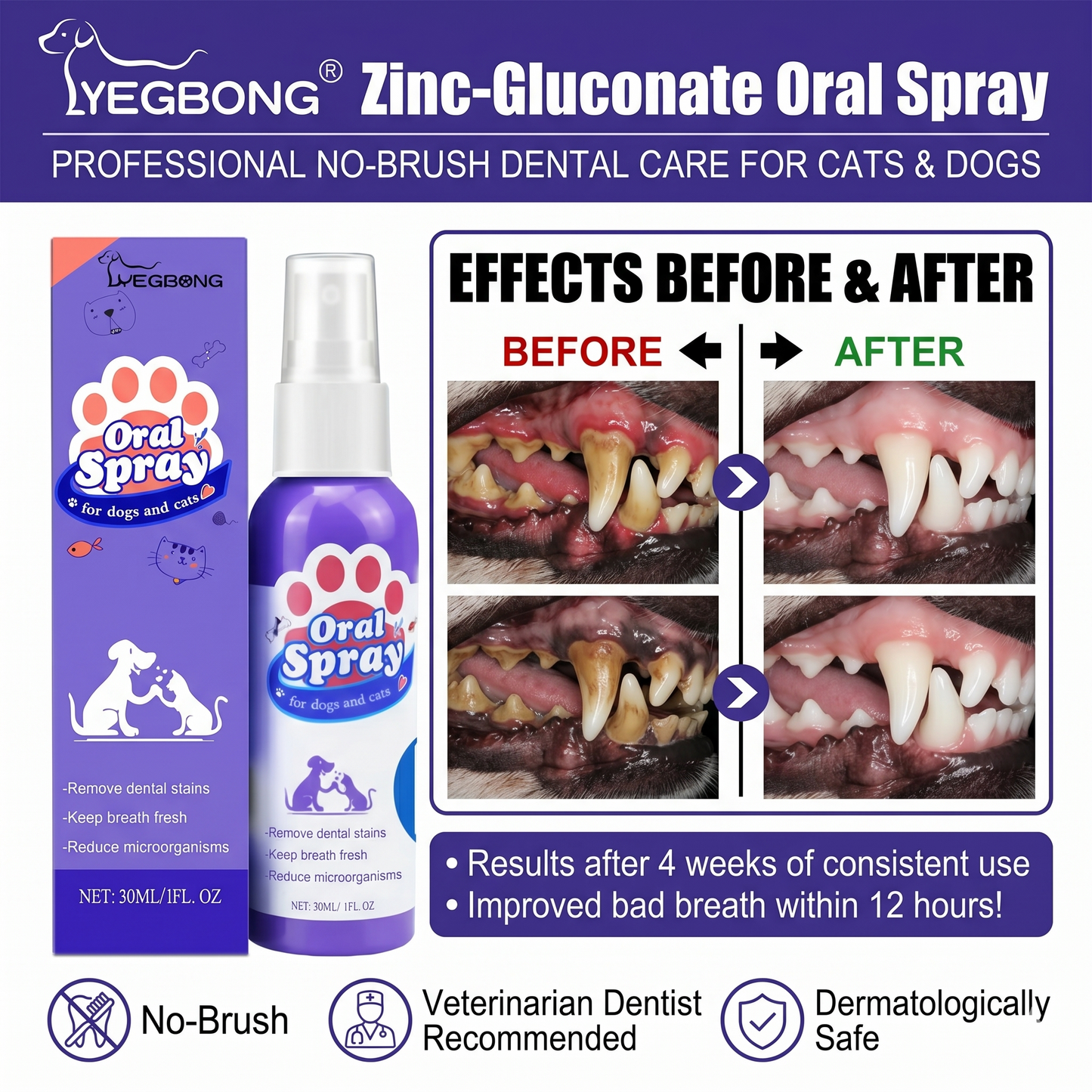 Veterinary Recommended! 🩺 Powerful Tartar & Plaque Control for Pets 🛡️ -TY